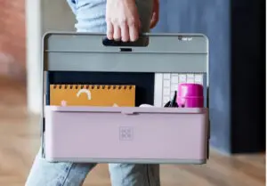 hotbox caddies hot desking solutions here shown in violet