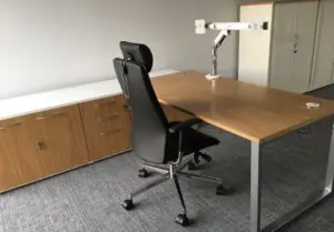 Modern office desks and workstations