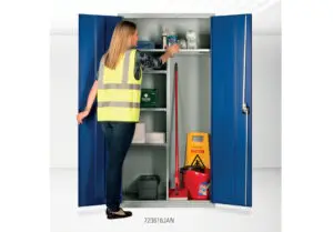 elite lockers janitorial cupboard